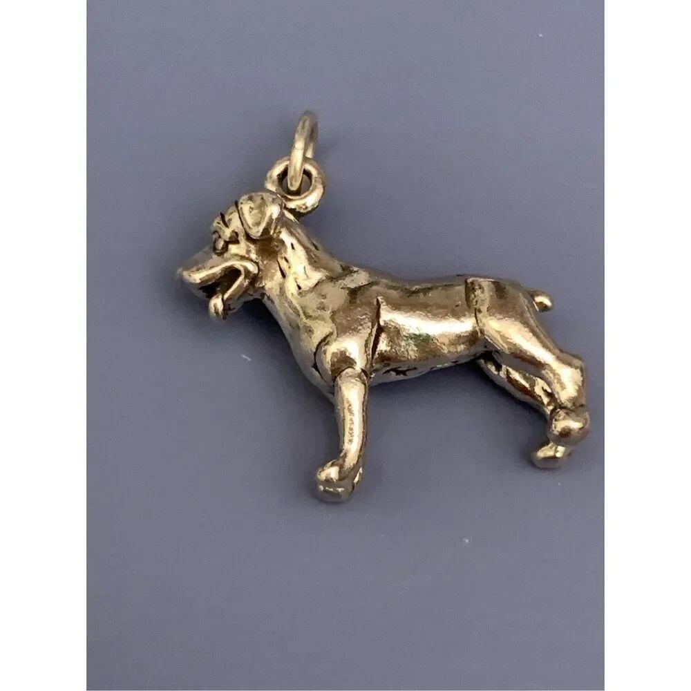 .925 Rottweiler Puppy Sterling Silver Jewelry Charm #pet #dog